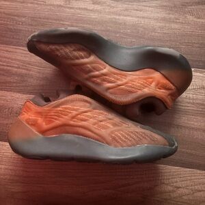 Yeezy Orange and Black Sneakers